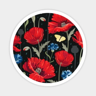 Poppies and cornflowers Magnet